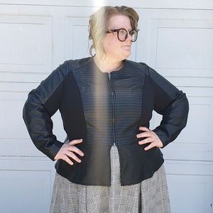 Lane Bryant Peplum faux leather jacket